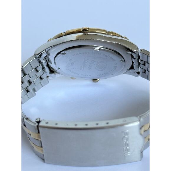 Fossil Star Master Women LU-2537 SS Gold Chrome Dive Watch 50M Business Casual - Picture 15 of 15